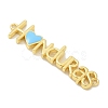 Brass Enamel Word Honduras Connector Charms KK-K293-39G-2