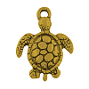Tibetan Style Alloy Sea Turtle Pendants TIBEP-22101-AG-LF-1