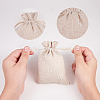 Polycotton(Polyester Cotton) Packing Pouches Drawstring Bags X-ABAG-T004-10x14-01-5