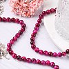 Natural Rose Tiger Eye Beads Strands X-G-G099-6mm-12-6