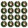 Plastic Mini Christmas Wreath DJEW-WH0042-96-1