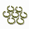 Spray Painted Alloy Cuff Rings RJEW-T011-16-RS-1
