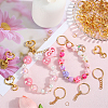 150Pcs 3 Styles Heart Shape Zinc Alloy Swivel Lobster Clasp with Iron Split Key Rings with 304 Stainless Steel Jump Rings FIND-SP0002-59G-4