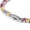 Cubic Zirconia Tennis Bracelet BJEW-L652-24P-01-4
