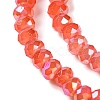 Baking Electroplate Glass Beads Strands DGLA-A039-J6MM-BM-4