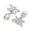 Brass Micro Pave Cubic Zirconia Pendants KK-F906-04P-2