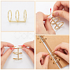 3-Ring Iron Loose Leaf Book Binder Hinged Rings AJEW-CP0009-48B-6