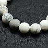 Frosted Howlite Round Bead Strands G-M064-12mm-12-2