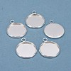 304 Stainless Steel Pendant Cabochon Settings STAS-F191-14S-E-1
