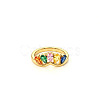304 Stainless Steel Micro Pave Cubic Zirconia Finger Rings WG84F78-02-1