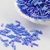 Transparent Colours Rainbow Glass Bugle Beads X-TSDB6MM168-1