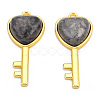 Natural Map Stone/Picasso Stone/Picasso Jasper Pendants G-N326-158-05-3