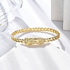 Rack Plating Brass Micro Pave Cubic Zirconia Hinged Bangles BJEW-H624-04G-2