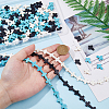 9 Strands 3 Colors Synthetic Turquoise Beads Strands G-HS0001-07-3