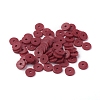 Flat Round Handmade Polymer Clay Beads CLAY-R067-6.0mm-29-4