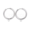 201 Stainless Steel Huggie Hoop Earring Findings STAS-P283-01L-S-2