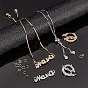 12Pcs 4 Colors Half Finished Rack Plating Brass Chain Bracelets KK-NB0002-71-4