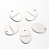 Non-Tarnish Spray Painted 201 Stainless Steel Pendants STAS-I048-L05-1