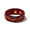 Faux Suede Snap Cord Bracelet LS-BJEW-F428-13-4