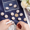 Plastic Imitation Pearl Shank Buttons FIND-NB0003-71KCG-4