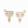 Brass Cubic Zirconia Charms KK-S348-330T-2