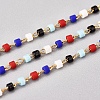 Handmade Glass Seed Beaded Chains CHS-G012-13G-1