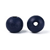 Painted Natural Wood Beads WOOD-S049-05B-2