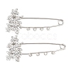Flower 304 Stainless Steel Safety Pins Brooch Findings SA-CBA098D-14A-P04-1