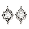 Tibetan Style Alloy Connector Cabochon Settings FIND-C094-02AS-1