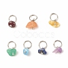 7Pcs 7 Styles Natural Stone Chip Charms PALLOY-JF01485-02-1