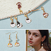 Cat & Coffee Cup Stitch Markers HJEW-AB00269-5