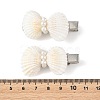 Natural White Shell & Shell Pearl & Iron Alligator Hair Clips PHAR-TA000004-4