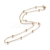 PVD Vacuum Plating 304 Stainless Steel Cable Chain Necklaces NJEW-L159-08C-G-2