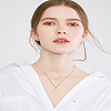 1Pc Brass Chain & 304 Stainless Steel Letter Pendant Necklaces NJEW-LP0001-35N-G-4
