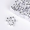 1 Box Acrylic Horizontal Hole Letter Beads SACR-X0011-B-2