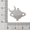 Tarnish Resistant 304 Stainless Steel Hollow Connector Charms STAS-Z069-04P-3
