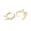 Brass Micro Pave Cubic Zirconia Hoop Earrings EJEW-P259-14G-2