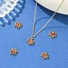SHEGRACE Brass Cubic Zirconia Charms XGRQ3P967-614G-5