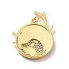 Rack Plating Brass Micro Pave Cubic Zirconia Pendants KK-M230-34G-3
