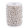 304 Stainless Steel & ABS Plastic Imitation Pearl Beaded Chains CHS-S008-015G-2