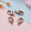 Red Copper Brass Lobster Claw Clasps X-KK-903-R-NF-6