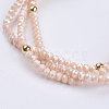 Glass Multi-strand Bracelets BJEW-I237-01D-2