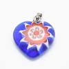 Handmade Millefiori Glass Pendants X-LAMP-O016-02B-2