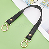 Black PU Imitation Leather Bag Handles DIY-WH0401-82KCG-4