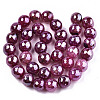 Electroplate Natural Agate Beads Strands G-T131-55-09-2