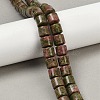 Natural Unakite Beads Strands G-G275-D20-10x10mm-1