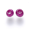 6/0 Baking Paint Glass Round Seed Beads SEED-S036-01C-10-2