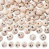 70Pcs 7 Styles Schima Wood Beads WOOD-ME0001-16-1