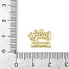 Brass Micro Pave Clear Cubic Zirconia Pendants LS-KK-L238-20G-3