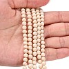 Natural Fossil Beads Strands X-G-E110-4mm-2-5